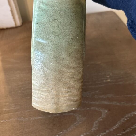 Niloak American Pottery Pitcher 1940s Eagle Stars Celadon Green Art Deco Vase - Picture 15 of 16